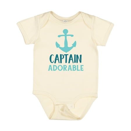 Inktastic Captain Adorable Boat Anchor Sailor Sailing Gift Baby Boy Bodysuit