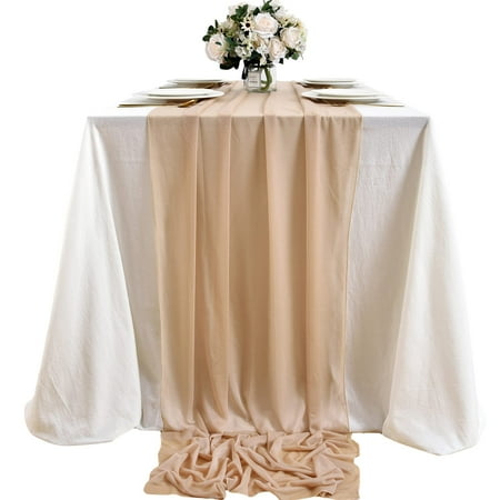DOLOPL Champagne Beige Chiffon Table Runner 10ft Sheer Table Runners 120 Inches Long for Wedding Bri
DOLOPL Champagne Beige Chiffon Table Runner 10ft Sheer Table Runners 120 Inches Long for Wedding Bri