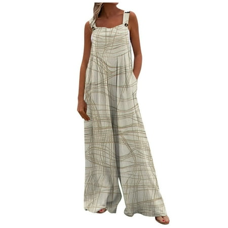 Dyegold Jumpsuits for Women Casual Summer Jumpsuit for Women Vintage Print Button Pocket Casual Loose Wide Leg Overalls Sleeveless Square Neck Rompers
Dyegold Jumpsuits for Women Casual Summer Jumpsuit for Women Vintage Print Button Pocket Casual Loose Wide Leg Overalls Sleeveless Square Neck Rompers