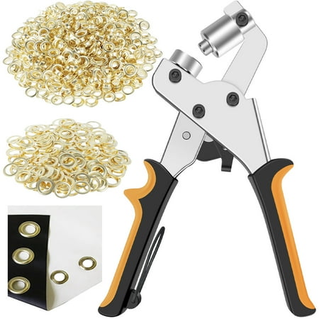 Lieonvis Grommet Tool Kit High Carbon Steel Manual Hole Punch Pliers Non-slip Ergonomic Grommet Press Machine with 500pcs 10-11mm Grommets for PVC Banner Tarpaulin Cardboard
Lieonvis Grommet Tool Kit High Carbon Steel Manual Hole Punch Pliers Non-slip Ergonomic Grommet Press Machine with 500pcs 10-11mm Grommets for PVC Banner Tarpaulin Cardboard