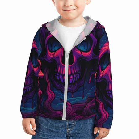 Ocsxa Purple-Red Skull Print Kids Active Zipper Sun Protection Jacket Boys Girls Hooded Cooling Shirt-5 Years
Ocsxa Purple-Red Skull Print Kids Active Zipper Sun Protection Jacket Boys Girls Hooded Cooling Shirt-5 Years