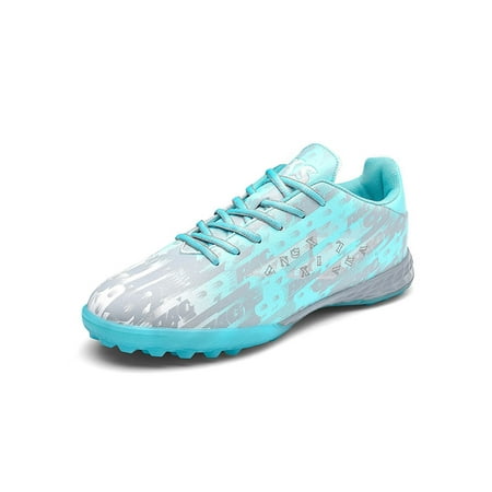 Fangasis Womens Soccer Cleats Spike Training Shoe Ground Football Shoes Kids Trainers School Slip Resistant Lace Up Sneakers Light Blue Short Spike 1Y
Fangasis Womens Soccer Cleats Spike Training Shoe Ground Football Shoes Kids Trainers School Slip Resistant Lace Up Sneakers Light Blue Short Spike 1Y