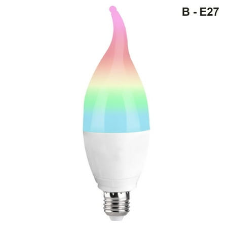 Wifi Smart Bulb Light Candle Lamp RGB Mobile Phone APP Remote Control for Home New pinshui
Wifi Smart Bulb Light Candle Lamp RGB Mobile Phone APP Remote Control for Home New pinshui