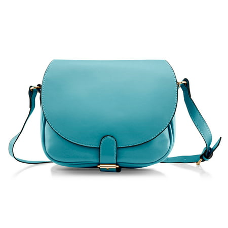 Fashion Women Crossbody Handbag PU Leather Shoulder Bag Tote Purse Ladies Satchel Messenger Hobo Bags - Blue