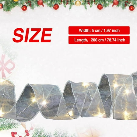 Yilirongyumm Christmas Decorations Christmas Ribbon Fairy Lights Christmas Led Lights Double Ribbon String Lights Christmas Tree Decoration Glowing Ribbon Pendant
Yilirongyumm Christmas Decorations Christmas Ribbon Fairy Lights Christmas Led Lights Double Ribbon String Lights Christmas Tree Decoration Glowing Ribbon Pendant