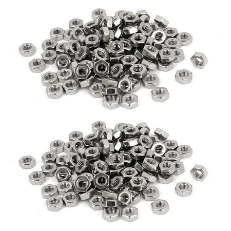 Metric Hex Nuts 304 Stainless Steel Fastener DIN934 200Pcs for Bolt