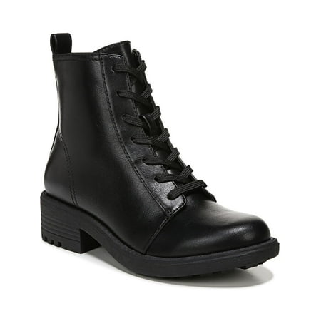 LifeStride Womens Keegan Zipper Lace-up Combat & Lace-up Boots