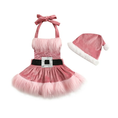 Sunisery Newborn Baby Girls Christmas Romper Dress Sequins Plush Sleeveless Tutu Jumpsuits Santa Hat Outfits
Sunisery Newborn Baby Girls Christmas Romper Dress Sequins Plush Sleeveless Tutu Jumpsuits Santa Hat Outfits