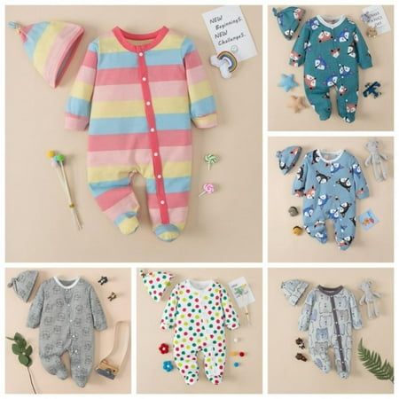 URMAGIC Infant Newborn Baby Girl Boy Long Sleeve Romper Unisex Baby Outfits 2Pcs Hat+Jumpsuit Clothes Set 0-12 Months
URMAGIC Infant Newborn Baby Girl Boy Long Sleeve Romper Unisex Baby Outfits 2Pcs Hat+Jumpsuit Clothes Set 0-12 Months