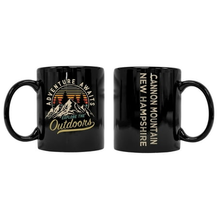 Cannon Mountain New Hampshire Souvenir Adventure Awaits 8 oz Coffee Mug 2-Pack