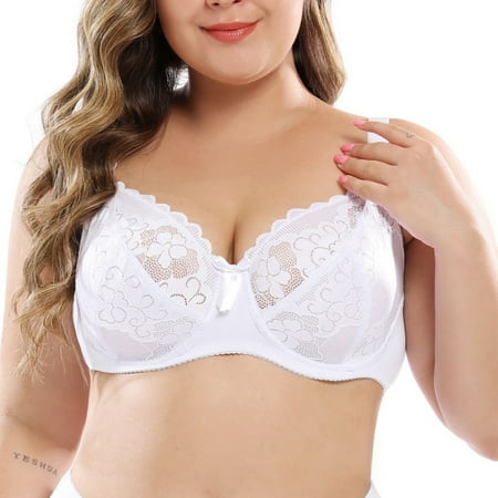 Women s Lace Full Coverage Push-up Underwire Bra Non Padded Bralette