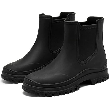 Ankle Rain Boots for Women Black Waterproof Comfortable Garden Shoes High Top Fashion Work Water Footwear
Ankle Rain Boots for Women Black Waterproof Comfortable Garden Shoes High Top Fashion Work Water Footwear