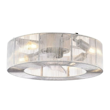18 inch Modern Industrial Drum Flush Mount Ceiling Fan with Light and Caged Mesh Shade Chandelier Fan Light with Remote Control
18 inch Modern Industrial Drum Flush Mount Ceiling Fan with Light and Caged Mesh Shade Chandelier Fan Light with Remote Control