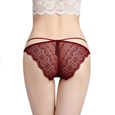 Women Lace Briefs Transparent Mesh Ribbon Ruffled Bag Large Size Panties 
Women Lace Briefs Transparent Mesh Ribbon Ruffled Bag Large Size Panties
