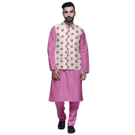 Atasi Traditional Mens Dupion Silk Kurta Pajama Set With Nehru Jacket Men Wear