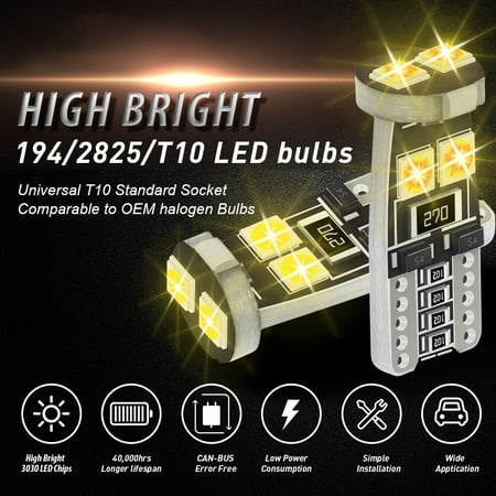 GWONG 2Pcs 164 2825 T10 Car Interior Signal Lamp Dome Reading License Plate Light
GWONG 2Pcs 164 2825 T10 Car Interior Signal Lamp Dome Reading License Plate Light
