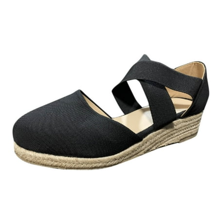 Follure Girl women s casual shoes Women s Fashion Summer Wedge Hemp Rope Cloth Sandals Large Size Casual Shoes Black 40
Follure Girl women s casual shoes Women s Fashion Summer Wedge Hemp Rope Cloth Sandals Large Size Casual Shoes Black 40