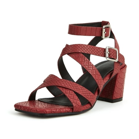 Women‘s Cross Strap High Heel Sandals Solid Color Square Toe & Open Toe Block Heels Retro Ankle Strap Shoes
Women‘s Cross Strap High Heel Sandals Solid Color Square Toe & Open Toe Block Heels Retro Ankle Strap Shoes
