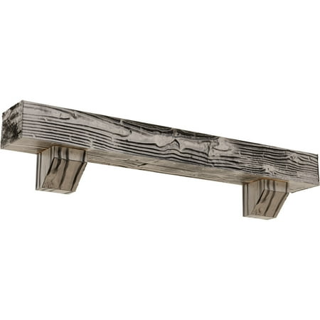 Ekena Millwork 4 H x 8 D x 48 W Sandblasted Faux Wood Fireplace Mantel Kit w/ Ashford Corbels Burnished Pine
Ekena Millwork 4 H x 8 D x 48 W Sandblasted Faux Wood Fireplace Mantel Kit w/ Ashford Corbels Burnished Pine