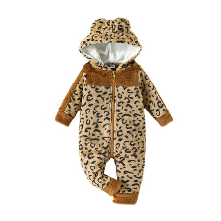 Beiwei Infant Bodysuit Full Zip Jumpsuit Animal Print Overall Loose Romper Winter Hooded Casual Brown 12-18M
Beiwei Infant Bodysuit Full Zip Jumpsuit Animal Print Overall Loose Romper Winter Hooded Casual Brown 12-18M