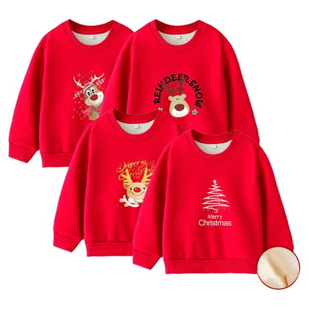 Godderr Boys Girls Cartoon Printing Sweatshirt for Kids Baby Toddler Christmas Long Sleeve with Fleece Sweatsuit Fall Winter Crew Neck Pullover Knit Top for 2-7 Years Old
Godderr Boys Girls Cartoon Printing Sweatshirt for Kids Baby Toddler Christmas Long Sleeve with Fleece Sweatsuit Fall Winter Crew Neck Pullover Knit Top for 2-7 Years Old