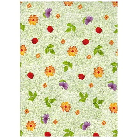 Interior Place 223 Sophia Flowers Granite Contact Paper, Green Red