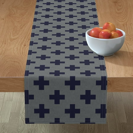 Cotton Sateen Table Runner 90 - Plus Navy Gray Modern Swiss Cross Geometric Sign Nursery Print Custom Table Linens by Spoonflower
Cotton Sateen Table Runner 90 - Plus Navy Gray Modern Swiss Cross Geometric Sign Nursery Print Custom Table Linens by Spoonflower