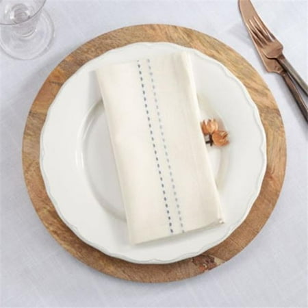 Saro Lifestyle 103.BL18S 18 in. Striped Dobby Table Napkins Blue - Set of 4