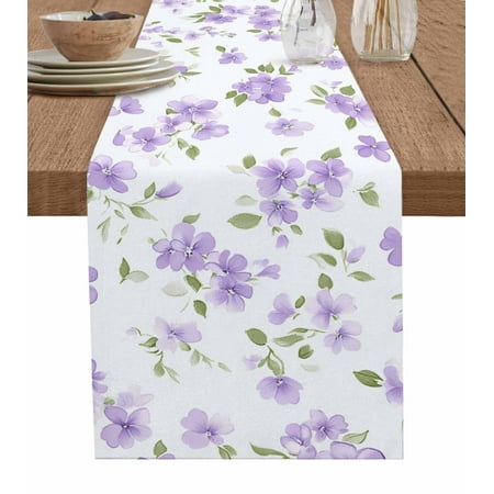 Table Runner Dresser Scarf 16 x 72 Inch Spring Flower Purple Floral Green Leaf Watercolor Plant Table Runners Non-Slip Heat Kitchen Dining Table Decor for Indoor Outdoor Home Party Decoration
Table Runner Dresser Scarf 16 x 72 Inch Spring Flower Purple Floral Green Leaf Watercolor Plant Table Runners Non-Slip Heat Kitchen Dining Table Decor for Indoor Outdoor Home Party Decoration