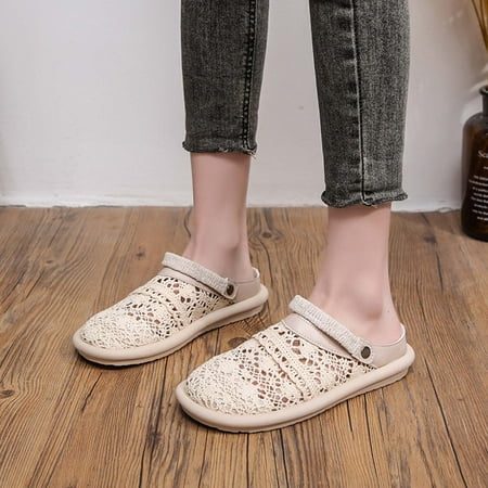 Hvyesh Flat Sandals for Women Casual Summer Fashion Mesh Cloth Lace Flower Sandals Casual Lightweight Ventilate Comfortable Slippers Size 7
Hvyesh Flat Sandals for Women Casual Summer Fashion Mesh Cloth Lace Flower Sandals Casual Lightweight Ventilate Comfortable Slippers Size 7