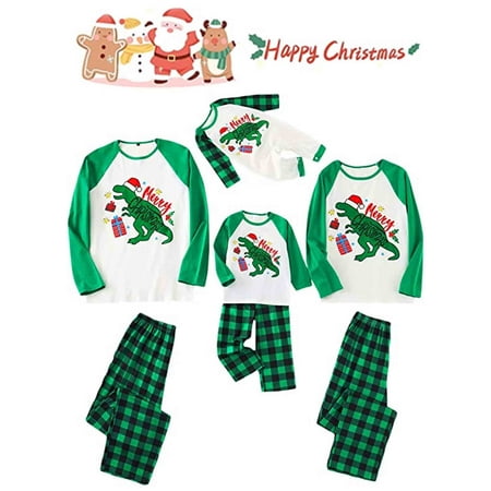 Sunisery Christmas Pajamas for Family Matching Pjs Sets Cartoon Dinosaur Print Tops + Plaid Pants Xmas Pjs Sleepwear for Women Men Kids
Sunisery Christmas Pajamas for Family Matching Pjs Sets Cartoon Dinosaur Print Tops + Plaid Pants Xmas Pjs Sleepwear for Women Men Kids