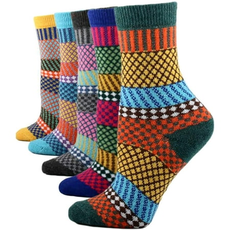 YAZI 5Pack Womens Vintage Winter Soft Warm Thick Cold Knit Wool Crew Socks Multicolor free size
YAZI 5Pack Womens Vintage Winter Soft Warm Thick Cold Knit Wool Crew Socks Multicolor free size