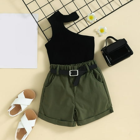 kpoplk Baby Girls Summer Clothes Baby Girls Boys Sleeveless Hooded Top T-Shirt Striped Shorts Bloomers 2Pcs Summer Outfits(Green)
kpoplk Baby Girls Summer Clothes Baby Girls Boys Sleeveless Hooded Top T-Shirt Striped Shorts Bloomers 2Pcs Summer Outfits(Green)