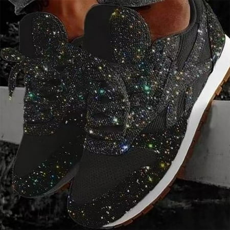 ZXHACSJ Women s Fashion Casual Breathable Crystal Bling Lace Up Sport Shoes Sneakers Black 36
ZXHACSJ Women s Fashion Casual Breathable Crystal Bling Lace Up Sport Shoes Sneakers Black 36