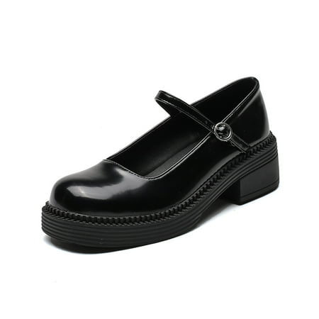 Women‘s Buckle Strap Platform Mary Jane Black Chunky Heel Round Toe Shoes Jk Uniform Shoes
Women‘s Buckle Strap Platform Mary Jane Black Chunky Heel Round Toe Shoes Jk Uniform Shoes