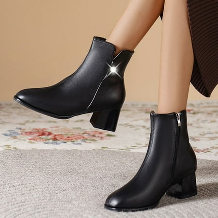 Ankle Boots Ladies Shoes Autumn Fashion Boots Round Toe Heel Pearl Side Zipper Short Boots
Ankle Boots Ladies Shoes Autumn Fashion Boots Round Toe Heel Pearl Side Zipper Short Boots