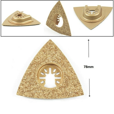 Oscillating Multitool Triangular Carbide Grit Rasp Blade Universal Grout Removal