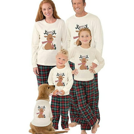 JYYYBF Christmas Pajamas for Family Elk Print Long-Sleeve Tops with Plaid Pants Xmas Matching Sleepwear for Adult Kid Baby Dog White
JYYYBF Christmas Pajamas for Family Elk Print Long-Sleeve Tops with Plaid Pants Xmas Matching Sleepwear for Adult Kid Baby Dog White