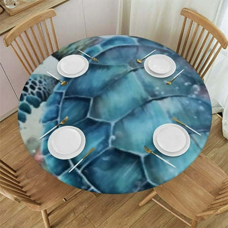 Round Fitted Tablecloth with Elastic Tablecloths Washable Ocean Beach Coastal Patio Table Cover
Round Fitted Tablecloth with Elastic Tablecloths Washable Ocean Beach Coastal Patio Table Cover