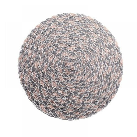 2 Pack Dining Table Mat Woven Placemat Pad Heat Resistant Bowls Coffee Cups Coaster Tableware Mat for Home Kitchen Party Supply Pink + Gray
2 Pack Dining Table Mat Woven Placemat Pad Heat Resistant Bowls Coffee Cups Coaster Tableware Mat for Home Kitchen Party Supply Pink + Gray