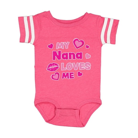 Inktastic Valentine s Day My Nana Loves Me Hearts and Lips Gift Baby Boy or Baby Girl Bodysuit
Inktastic Valentine s Day My Nana Loves Me Hearts and Lips Gift Baby Boy or Baby Girl Bodysuit