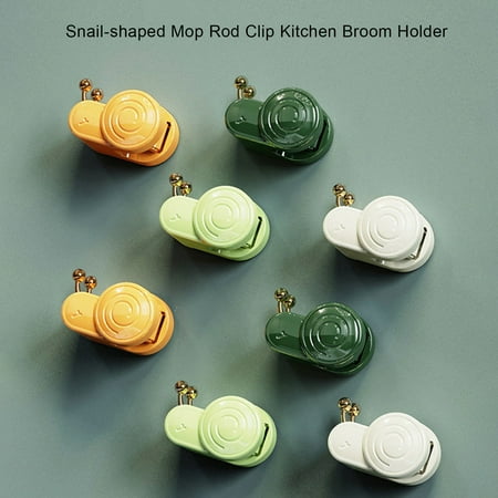 Jiaroswwei Mop Rack Punch Free Wall-mounted Self-Adhesive Cute Snail Shape Broom Holder Bathroom Organizer Daily Use
Jiaroswwei Mop Rack Punch Free Wall-mounted Self-Adhesive Cute Snail Shape Broom Holder Bathroom Organizer Daily Use