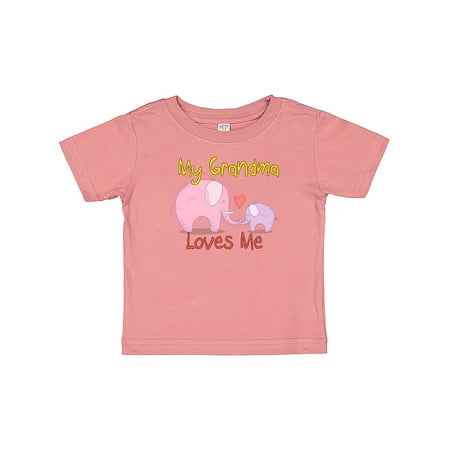 Inktastic My Grandma Loves Me Gift Baby Boy or Baby Girl T-Shirt