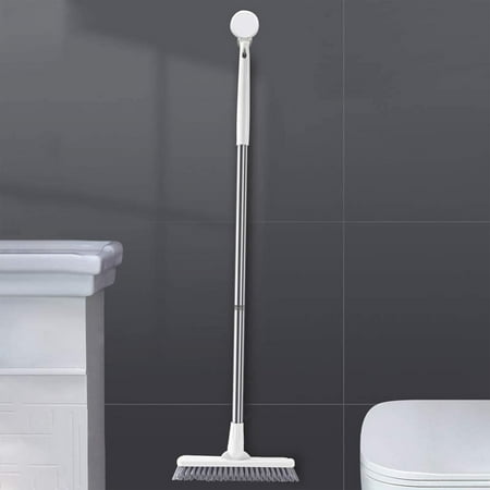 Long Handle Grout Brush Swivel Cleaning Brush Adjustable Length Grout Cleaner Brush