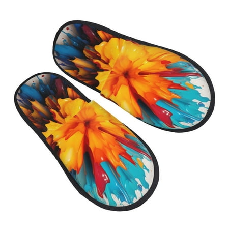 Jgfou Colorful Paint Print Print Womens Cozy Memory Foam Slippers Soft Warm Slip On House Slippers Anti-Skid Rubber Sole Creative Gifts for Women Mom Girlfriend
Jgfou Colorful Paint Print Print Womens Cozy Memory Foam Slippers Soft Warm Slip On House Slippers Anti-Skid Rubber Sole Creative Gifts for Women Mom Girlfriend