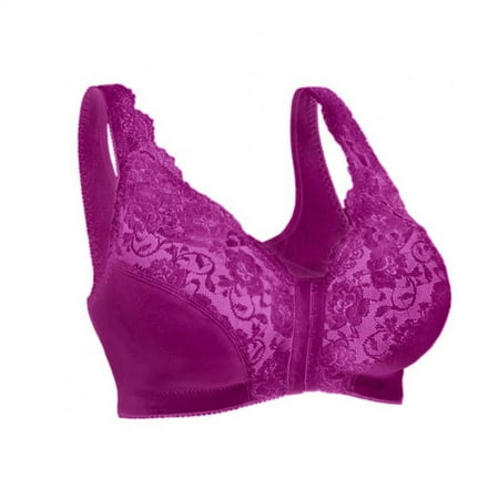 Qcmgmg Wireless Bra Unpadded Solid Lace Push Up T-Shirt Bra for Women Purple 2XL
Qcmgmg Wireless Bra Unpadded Solid Lace Push Up T-Shirt Bra for Women Purple 2XL