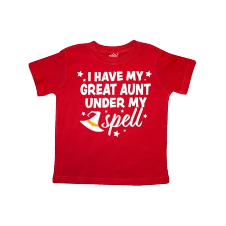 Inktastic I Have My Great Aunt Under My Spell with Cute Witch Hat Gift Toddler Boy or Toddler Girl T-Shirt