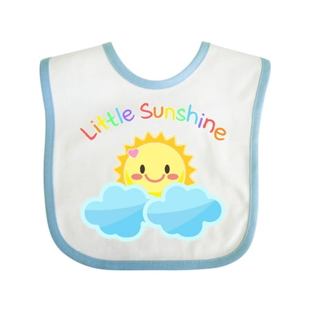 Inktastic Little Sunshine- Cute Sun Rainbow Letters Gift Baby Boy or Baby Girl Bib