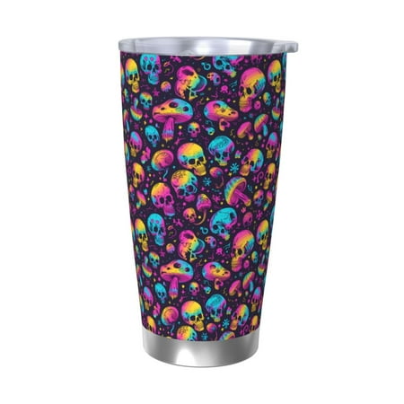 Cauagu rainbow color mushroom Skull Pattern 20oz Tumbler Stainless Steel Vacuum Insulated Tumbler with Lid Insulated Coffee Mug Thermal Cup with Splash Proof Sliding Lid-Without Straw
Cauagu rainbow color mushroom Skull Pattern 20oz Tumbler Stainless Steel Vacuum Insulated Tumbler with Lid Insulated Coffee Mug Thermal Cup with Splash Proof Sliding Lid-Without Straw