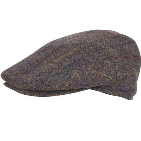 Jack Pyke Wool Blend Flat Cap Brown Check 58 Brown